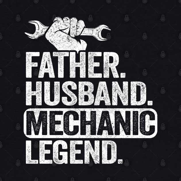 Father Husband Mechanic Legend Funny Mechanic by Kuehni